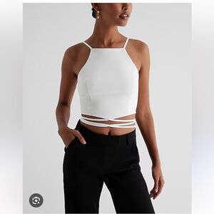 NWT Express body contour tie cropped cami